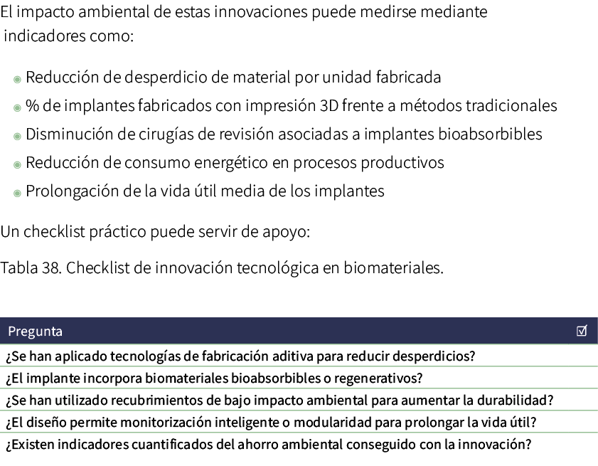 El impacto ambiental de estas innovaciones puede medirse mediante indicadores como: ◉ Reducci n de desperdicio de mat...