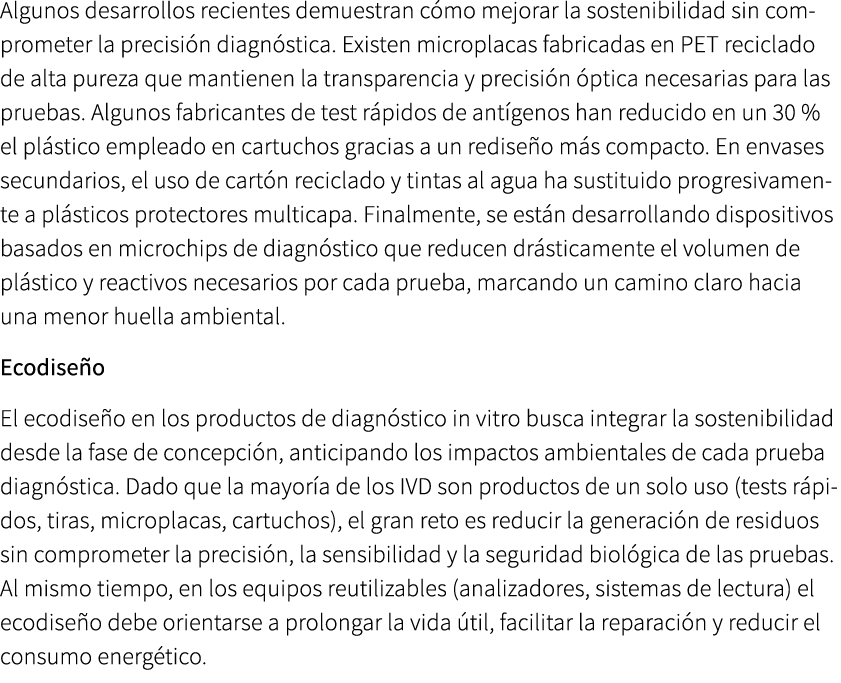 Algunos desarrollos recientes demuestran c mo mejorar la sostenibilidad sin comprometer la precisi n diagn stica. Exi...