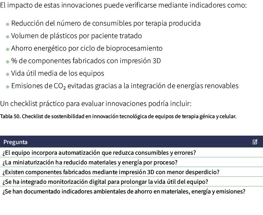 El impacto de estas innovaciones puede verificarse mediante indicadores como: ◉ Reducci n del n mero de consumibles p...