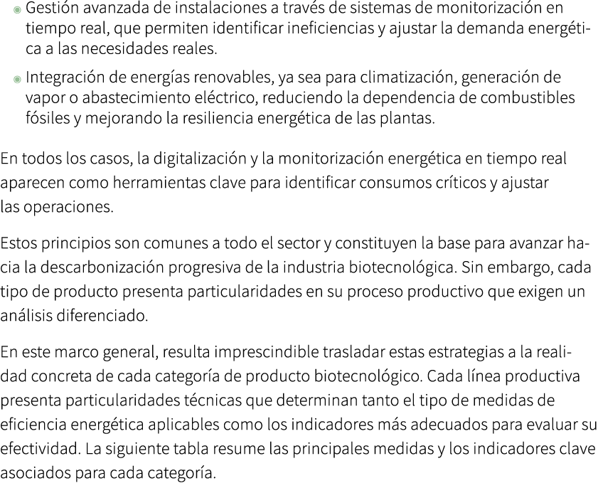 ◉ Gesti n avanzada de instalaciones a trav s de sistemas de monitorizaci n en tiempo real, que permiten identificar i...