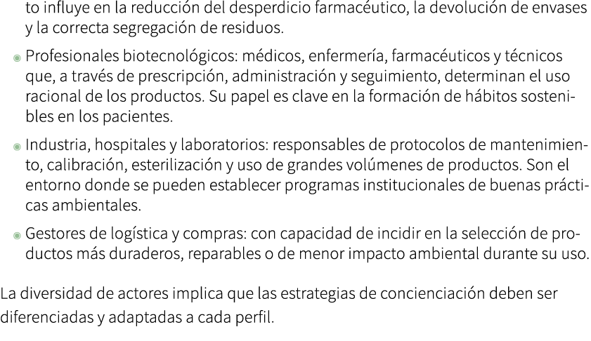 to influye en la reducci n del desperdicio farmac utico, la devoluci n de envases y la correcta segregaci n de residu...