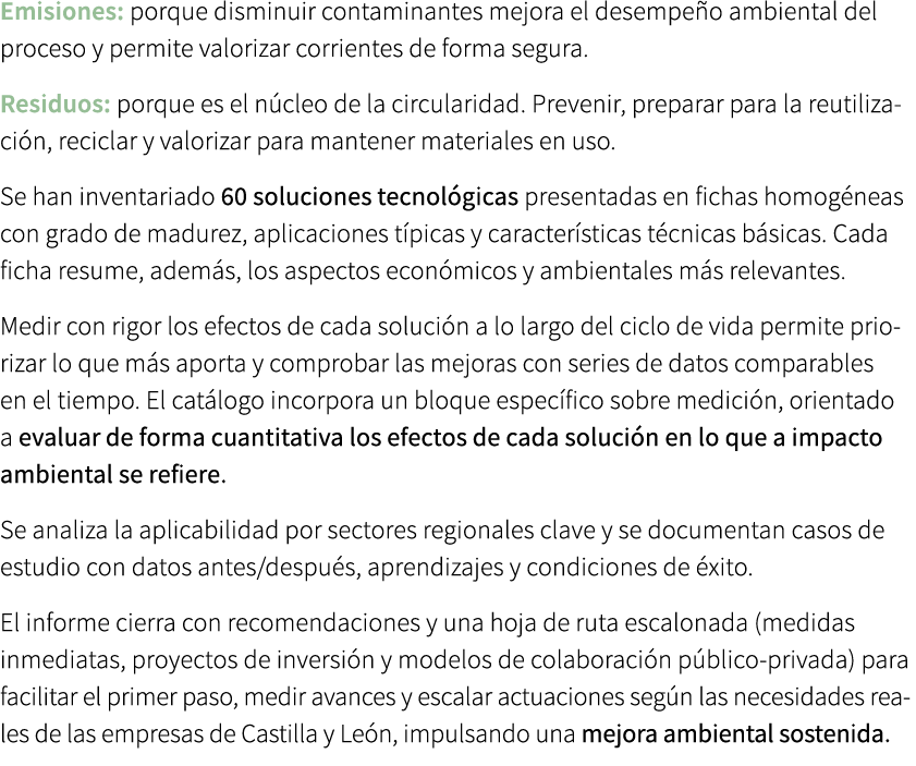 Emisiones: porque disminuir contaminantes mejora el desempe o ambiental del proceso y permite valorizar corrientes de...