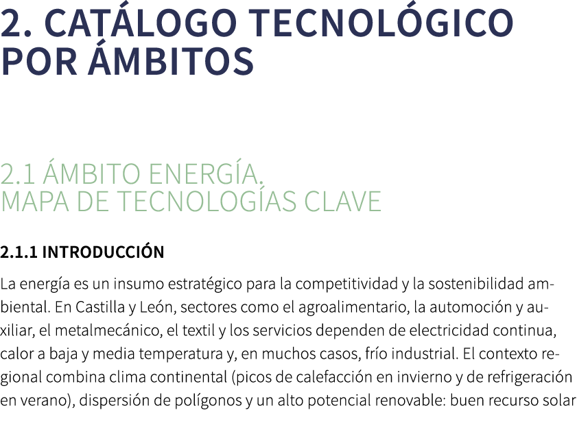 2. Cat logo tecnol gico por mbitos 2.1  MBITO ENERG A. Mapa de tecnolog as clave 2.1.1 Introducci n La energ a es un...