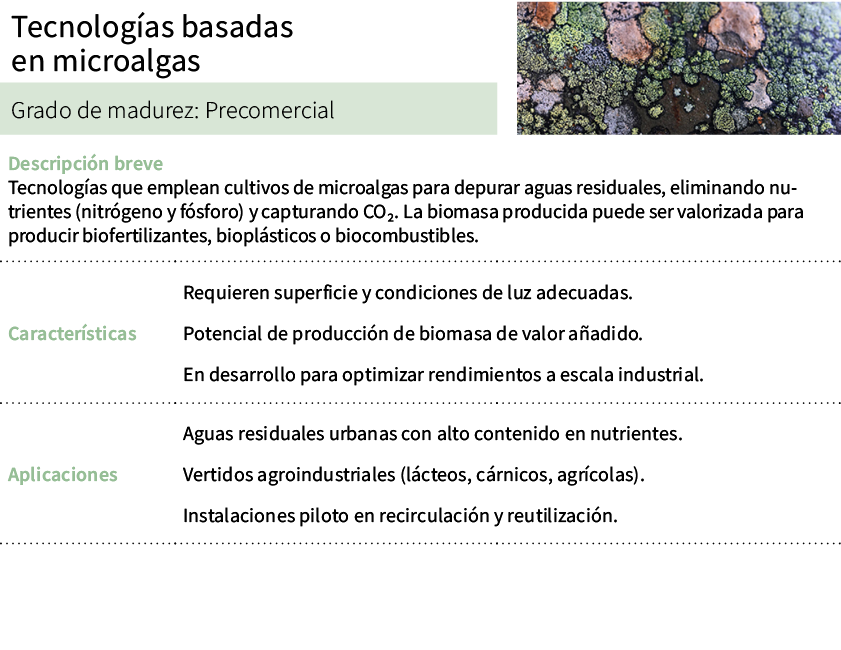 Tecnolog as basadas en microalgas,[object Rectangle],Grado de madurez: Precomercial,Descripci n breve Tecnolog as que...