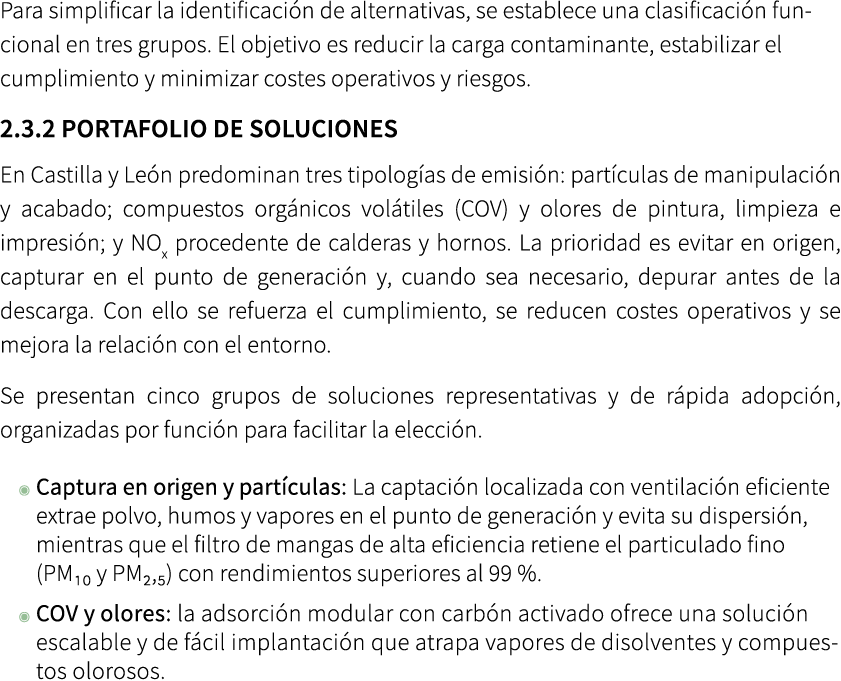 Para simplificar la identificaci n de alternativas, se establece una clasificaci n funcional en tres grupos. El objet...