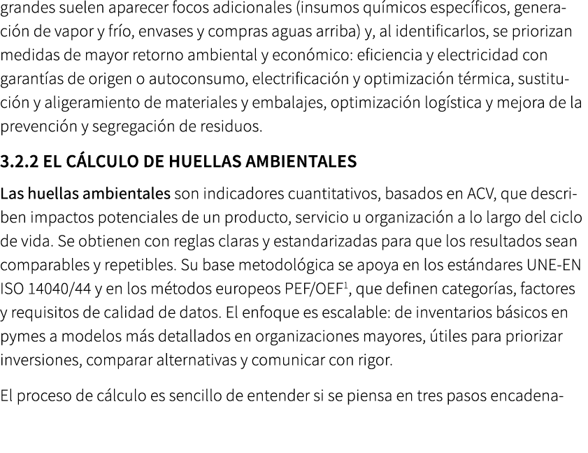 grandes suelen aparecer focos adicionales (insumos qu micos espec ficos, generaci n de vapor y fr o, envases y compra...