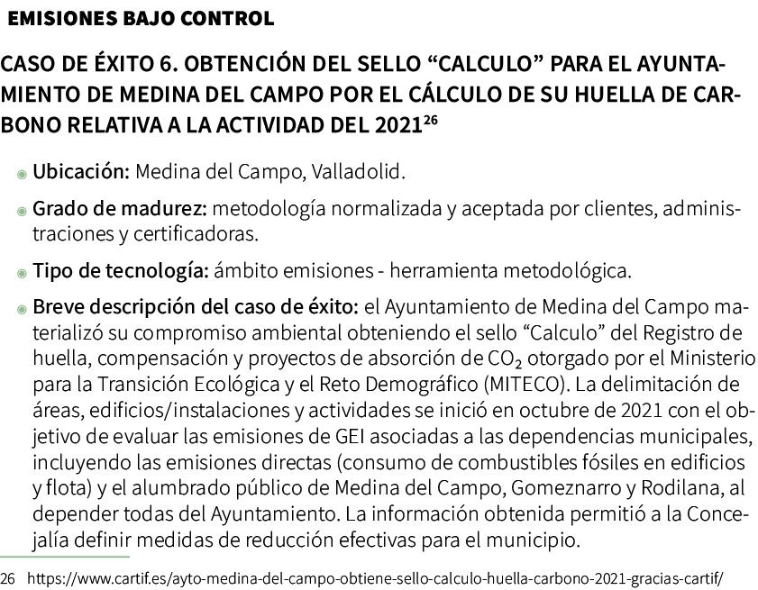  Caso de xito 6. Obtenci n del sello “Calculo” para el Ayuntamiento de Medina del Campo por el c lculo de su huella ...