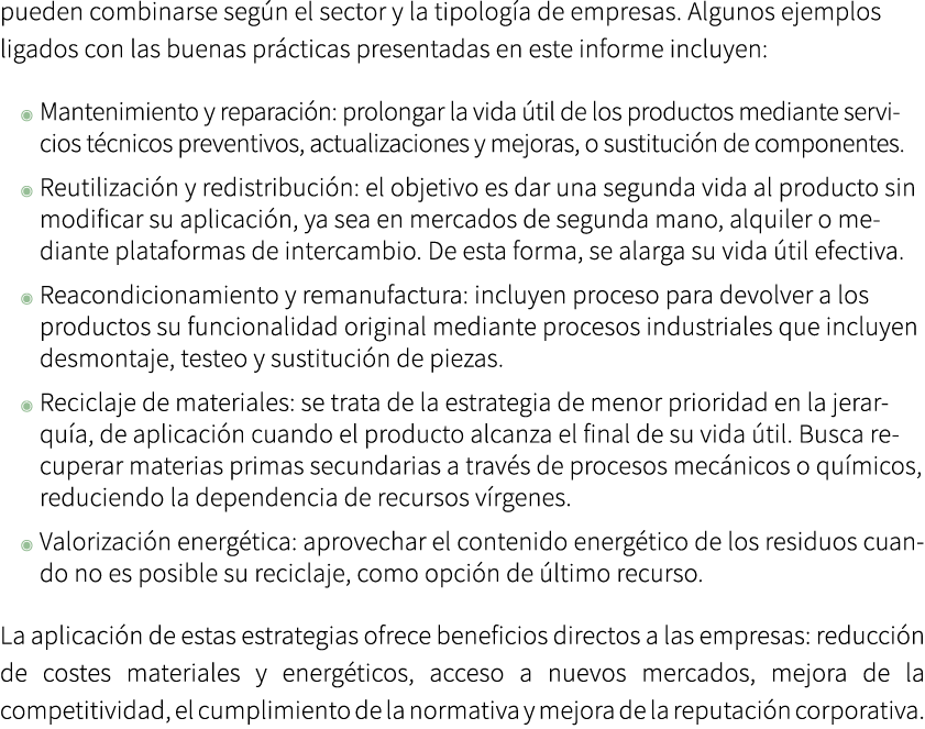 pueden combinarse seg n el sector y la tipolog a de empresas. Algunos ejemplos ligados con las buenas pr cticas prese...