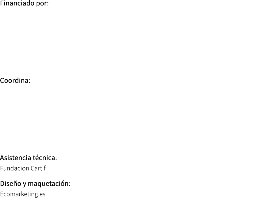 Financiado por: Coordina: Asistencia t cnica: Fundacion Cartif Dise o y maquetaci n: Ecomarketing.es. 