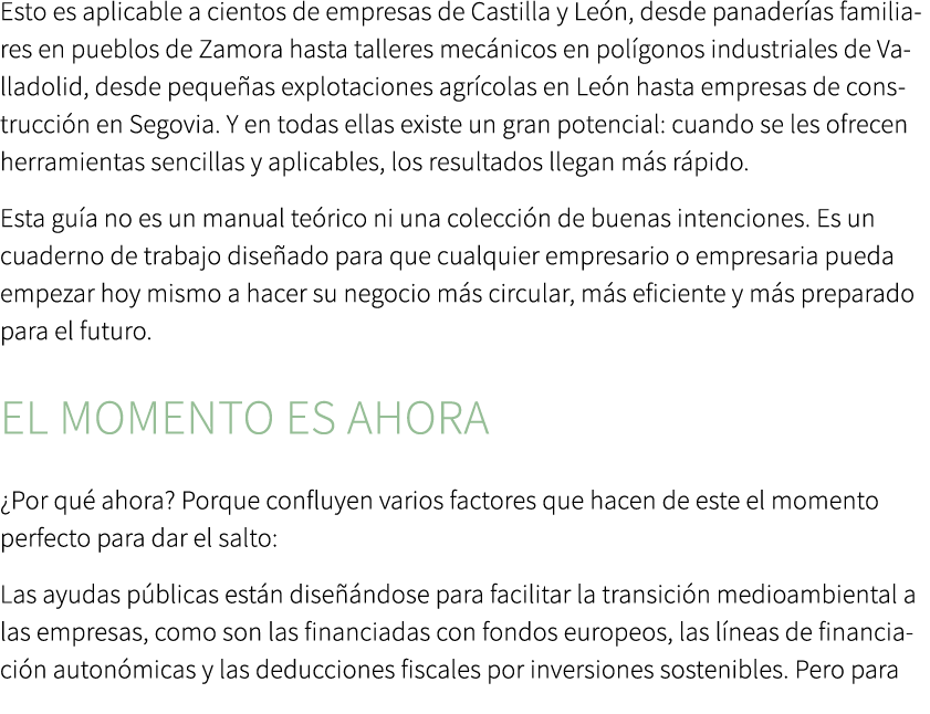 Esto es aplicable a cientos de empresas de Castilla y Le n, desde panader as familiares en pueblos de Zamora hasta ta...
