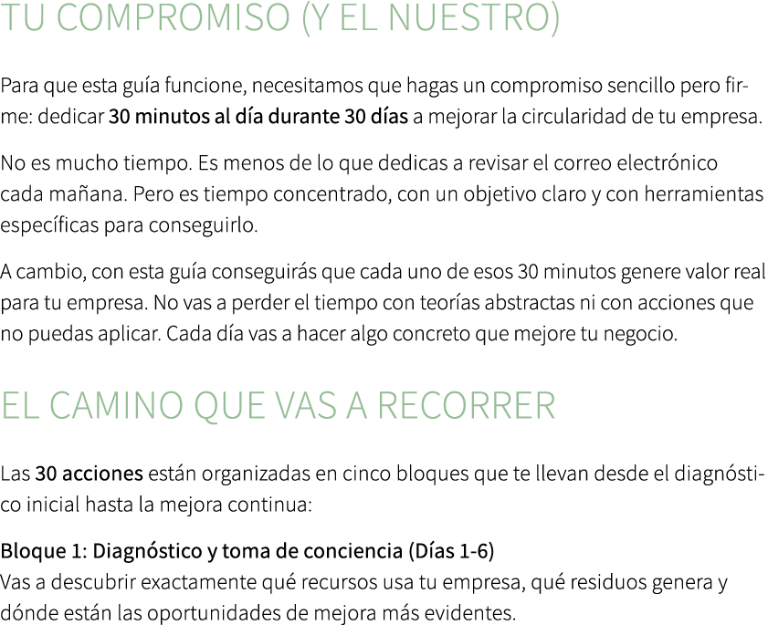 Tu compromiso (y el nuestro) Para que esta gu a funcione, necesitamos que hagas un compromiso sencillo pero firme: de...