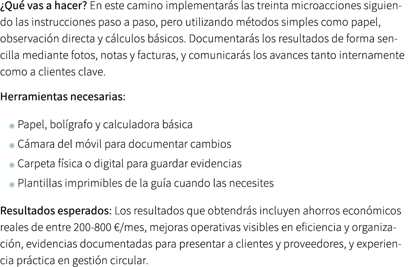 ¿Qu vas a hacer? En este camino implementar s las treinta microacciones siguiendo las instrucciones paso a paso, per...