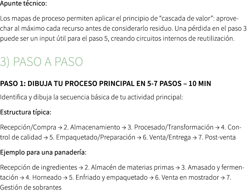 Apunte t cnico: Los mapas de proceso permiten aplicar el principio de “cascada de valor”: aprovechar al m ximo cada r...