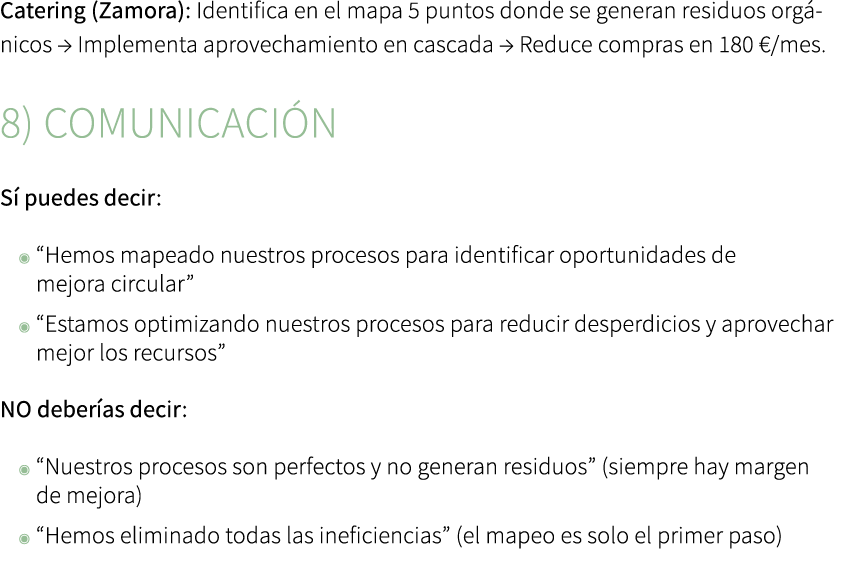 Catering (Zamora): Identifica en el mapa 5 puntos donde se generan residuos org nicos → Implementa aprovechamiento en...