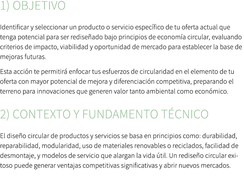 1) Objetivo Identificar y seleccionar un producto o servicio espec fico de tu oferta actual que tenga potencial para ...