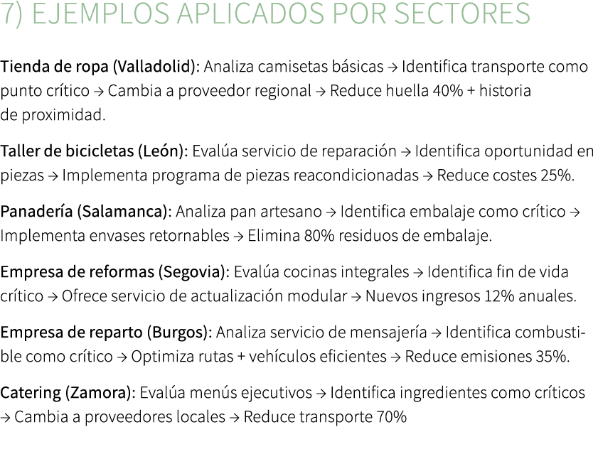 7) Ejemplos aplicados por sectores Tienda de ropa (Valladolid): Analiza camisetas b sicas → Identifica transporte com...