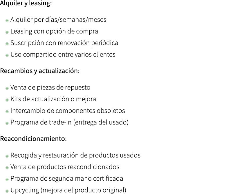 Alquiler y leasing: ◉ Alquiler por d as/semanas/meses ◉ Leasing con opci n de compra ◉ Suscripci n con renovaci n per...
