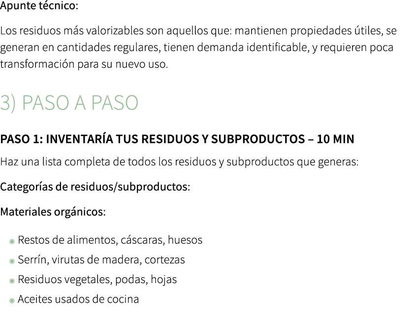 Apunte t cnico: Los residuos m s valorizables son aquellos que: mantienen propiedades tiles, se generan en cantidade...