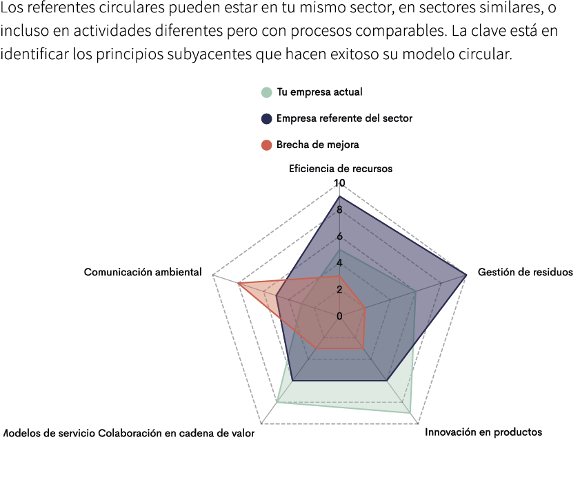Los referentes circulares pueden estar en tu mismo sector, en sectores similares, o incluso en actividades diferentes...