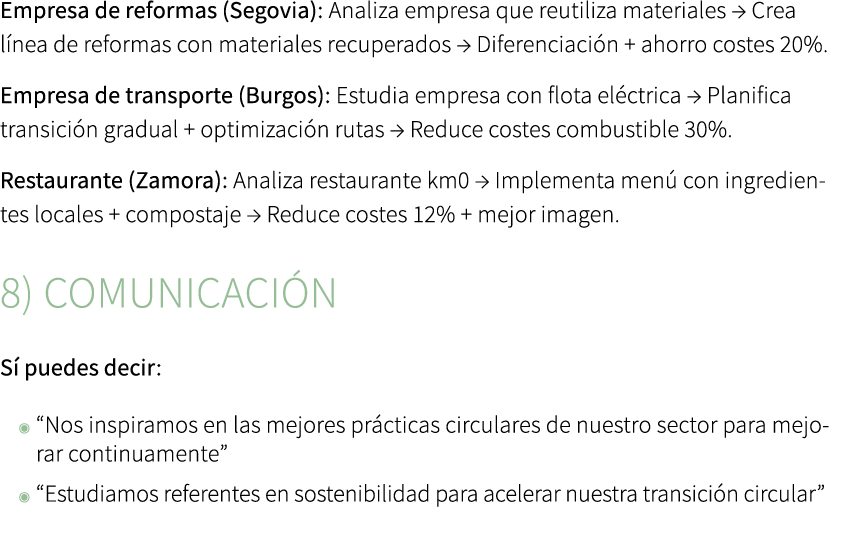 Empresa de reformas (Segovia): Analiza empresa que reutiliza materiales → Crea l nea de reformas con materiales recup...