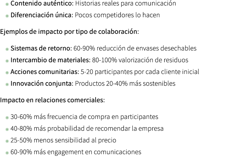 ◉ Contenido aut ntico: Historias reales para comunicaci n ◉ Diferenciaci n nica: Pocos competidores lo hacen Ejemplo...