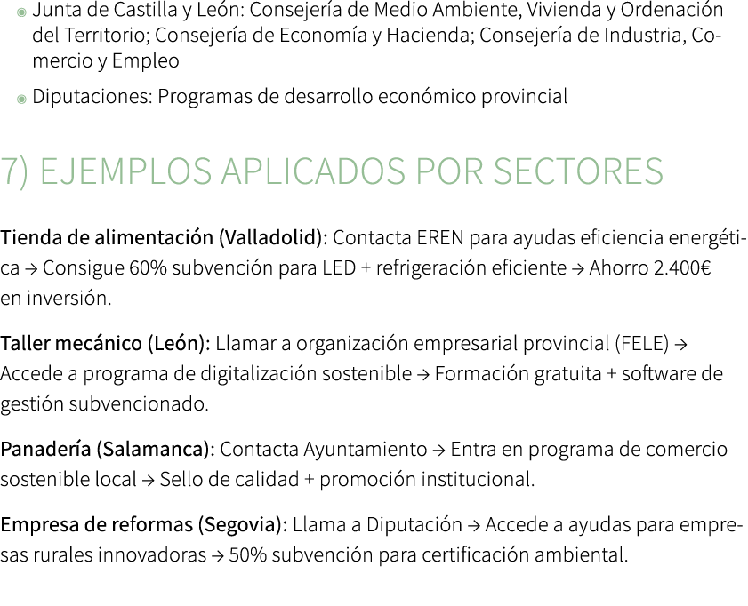 ◉ Junta de Castilla y Le n: Consejer a de Medio Ambiente, Vivienda y Ordenaci n del Territorio; Consejer a de Econom ...