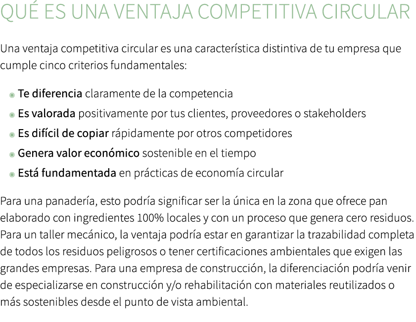 Qu es una ventaja competitiva circular Una ventaja competitiva circular es una caracter stica distintiva de tu empre...