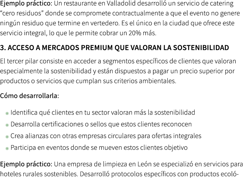 Ejemplo pr ctico: Un restaurante en Valladolid desarroll un servicio de catering “cero residuos” donde se compromete...